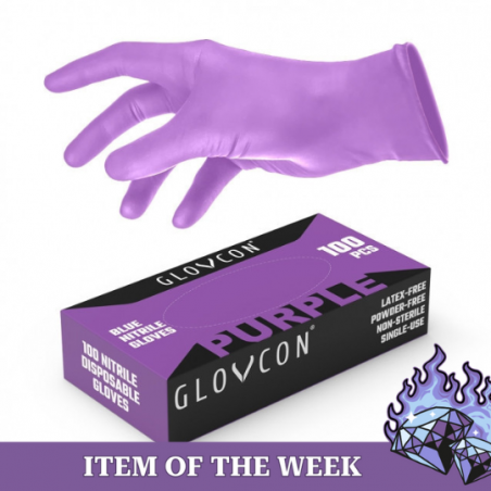 Rękawiczki GLOVCON® NITRILE - PURPLE /100szt/