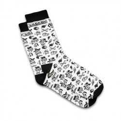 mens black and white socks