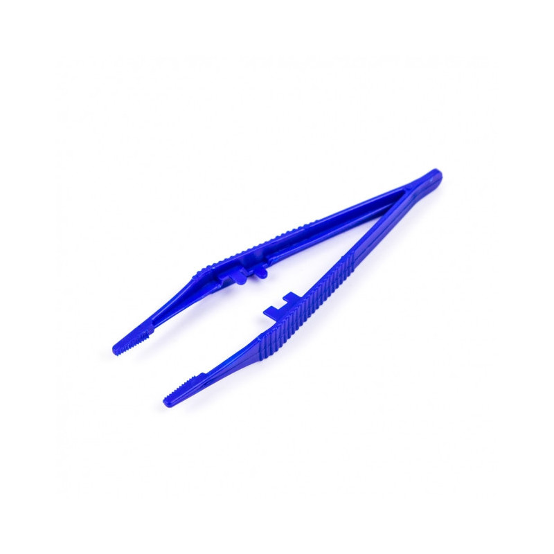 Single-use plastic tweezer